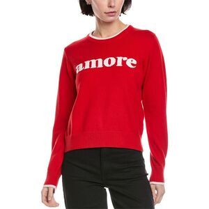 Brodie Cashmere Womens  Amore Cashmere-Blend Sweater, Red
